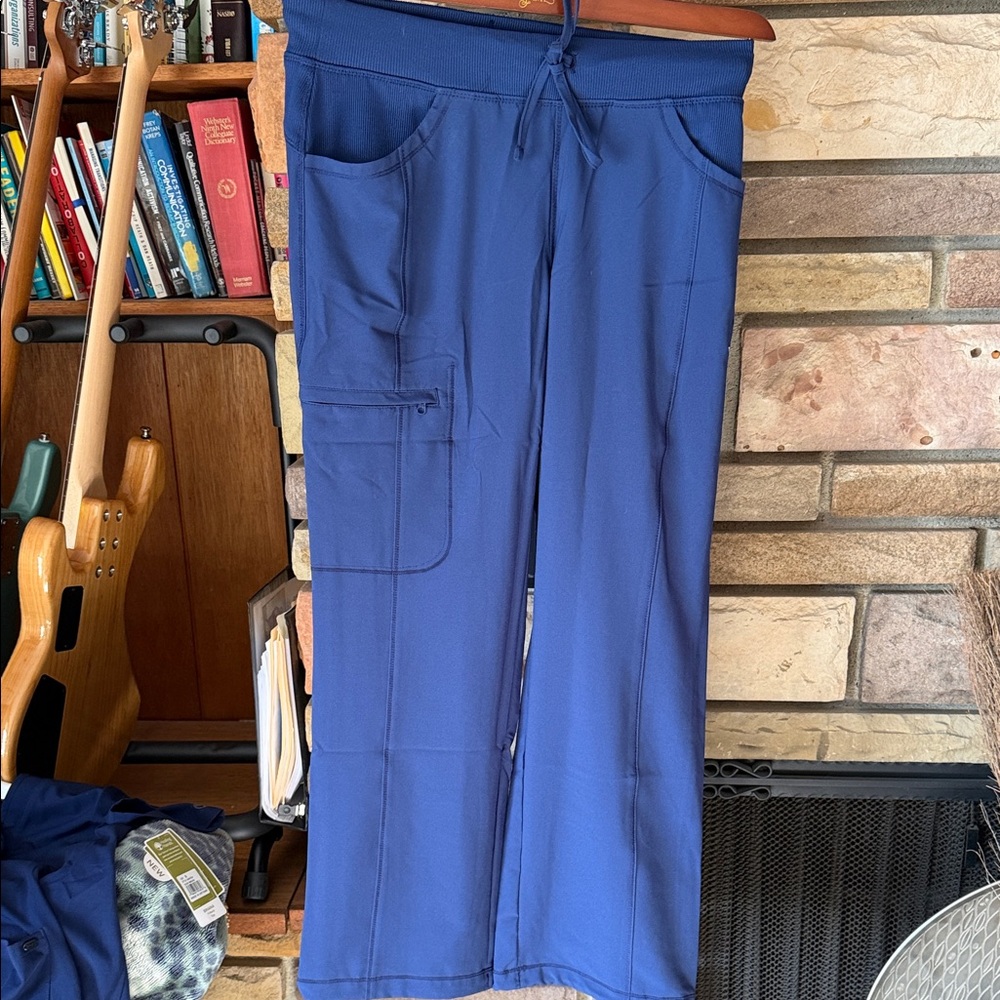 Infinity by Cherokee Contemporary Petite Scrub Pants Navy Small Petite NWT